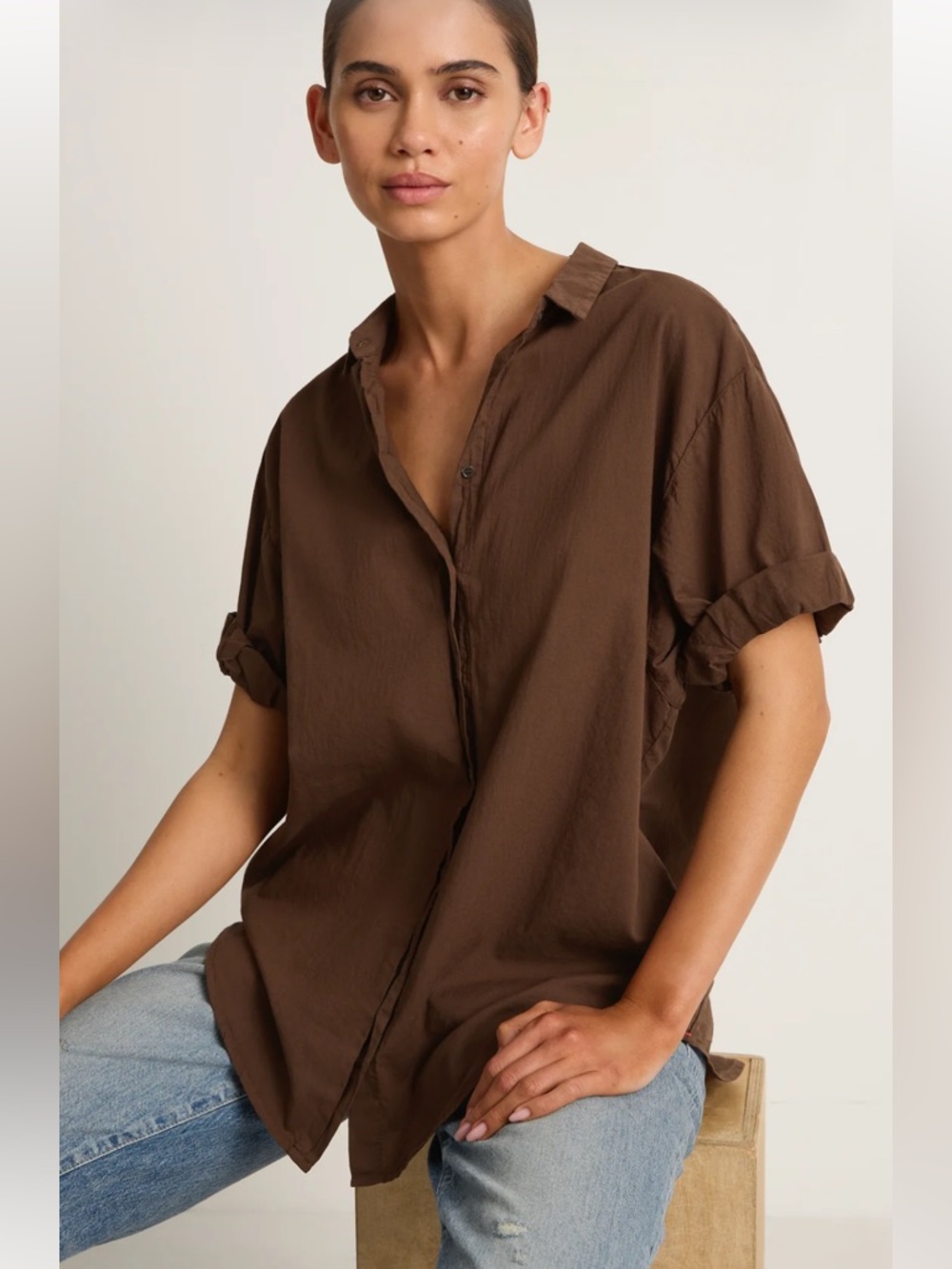 Xirena Channing Shirt Chocolate Brown